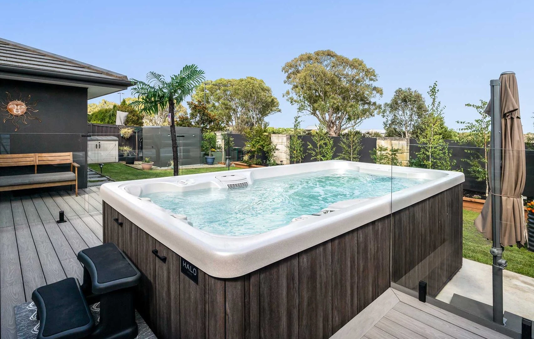 halo swim spas 4.5 side view